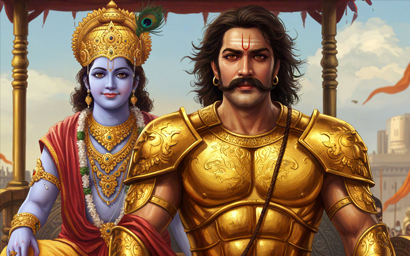  Lord Krishna reveals the secret of Karna’s birth and makes a life-changing offer in a private conversation before the Mahabharata war.