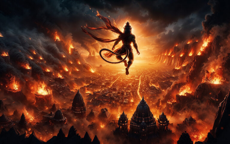 Was Hanuman’s Burning of Lanka an Act of Anger? The Divine Truth Behind the Flames